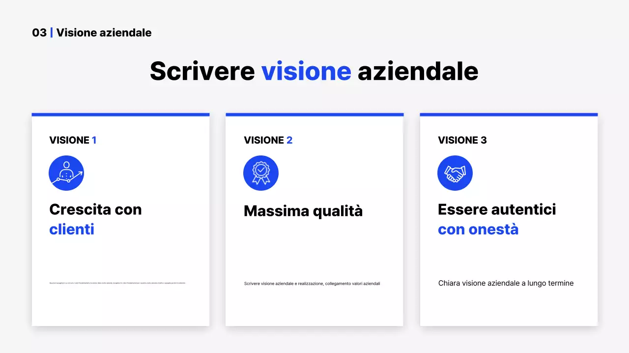 Presentazione del profilo aziendale Blue Simple