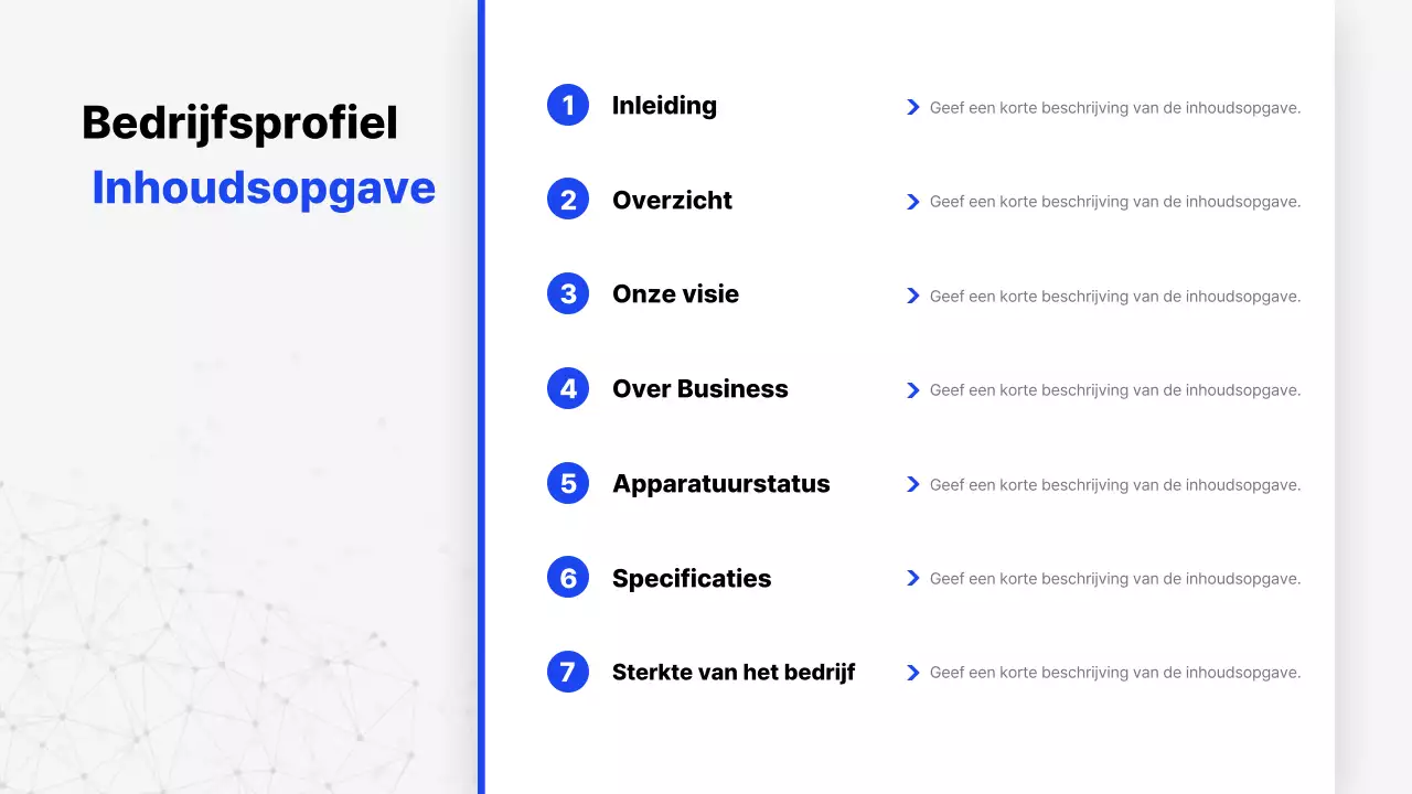 Introductie van het Blue Simple bedrijfsprofiel