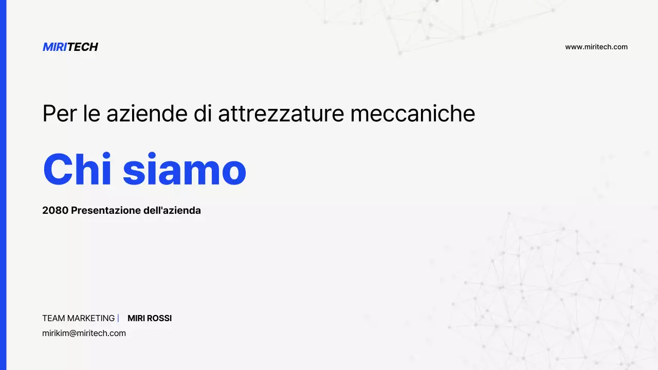 Presentazione del profilo aziendale Blue Simple