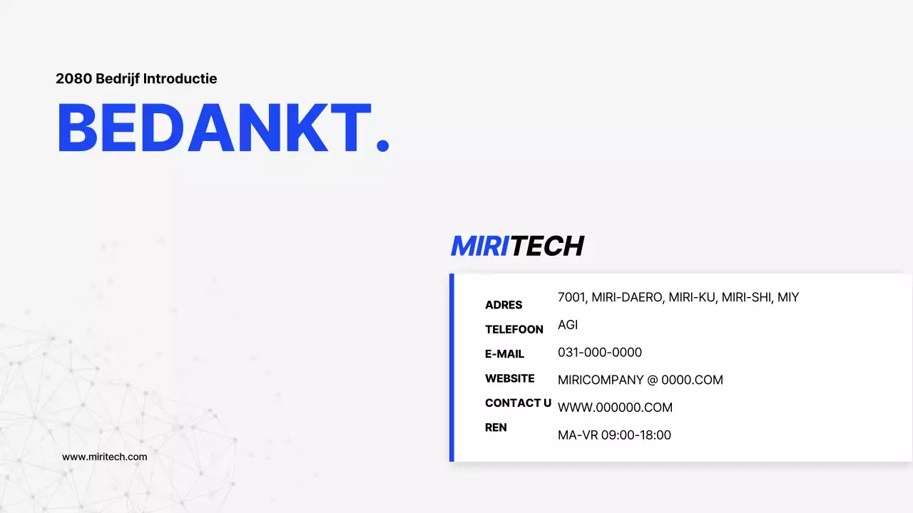 Introductie van het Blue Simple bedrijfsprofiel