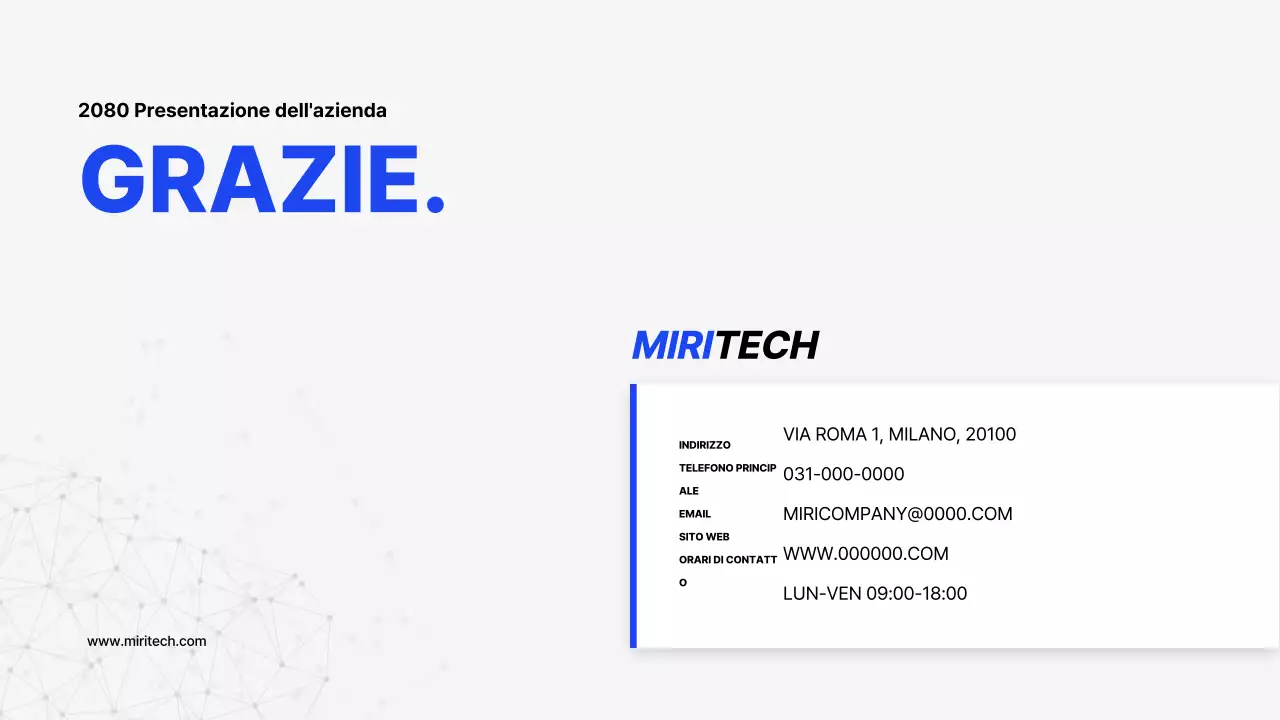 Presentazione del profilo aziendale Blue Simple