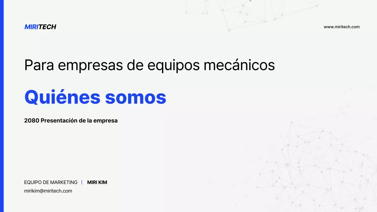 Presentación del perfil de empresa Blue Simple