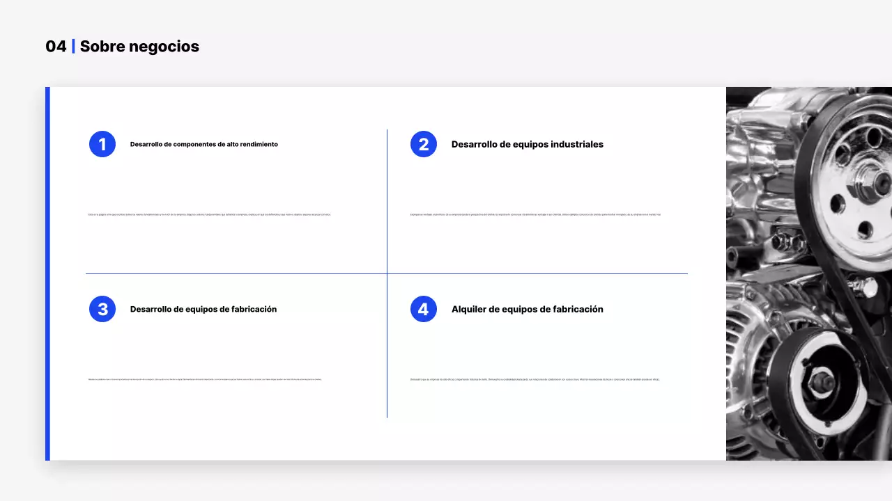 Presentación del perfil de empresa Blue Simple