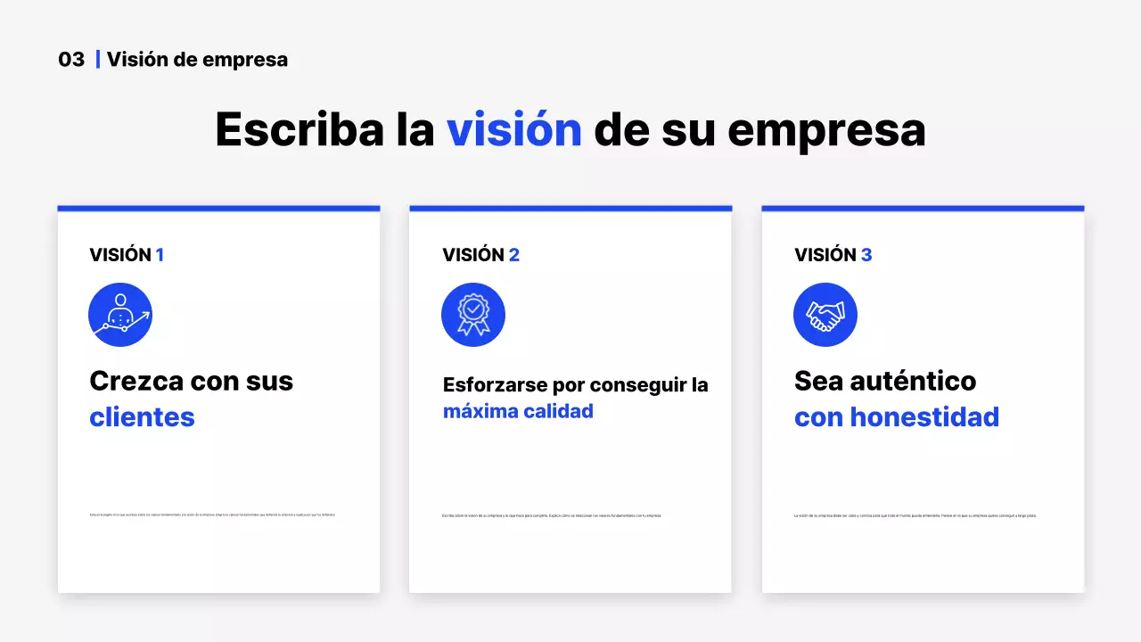 Presentación del perfil de empresa Blue Simple