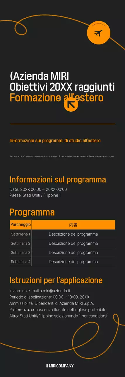 Informazioni sul programma di formazione Black Simple