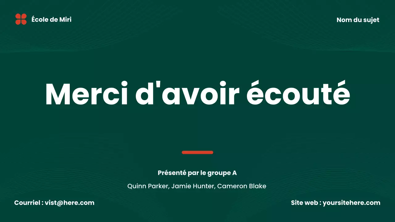 présentation d'un projet de groupe moderne et écologique