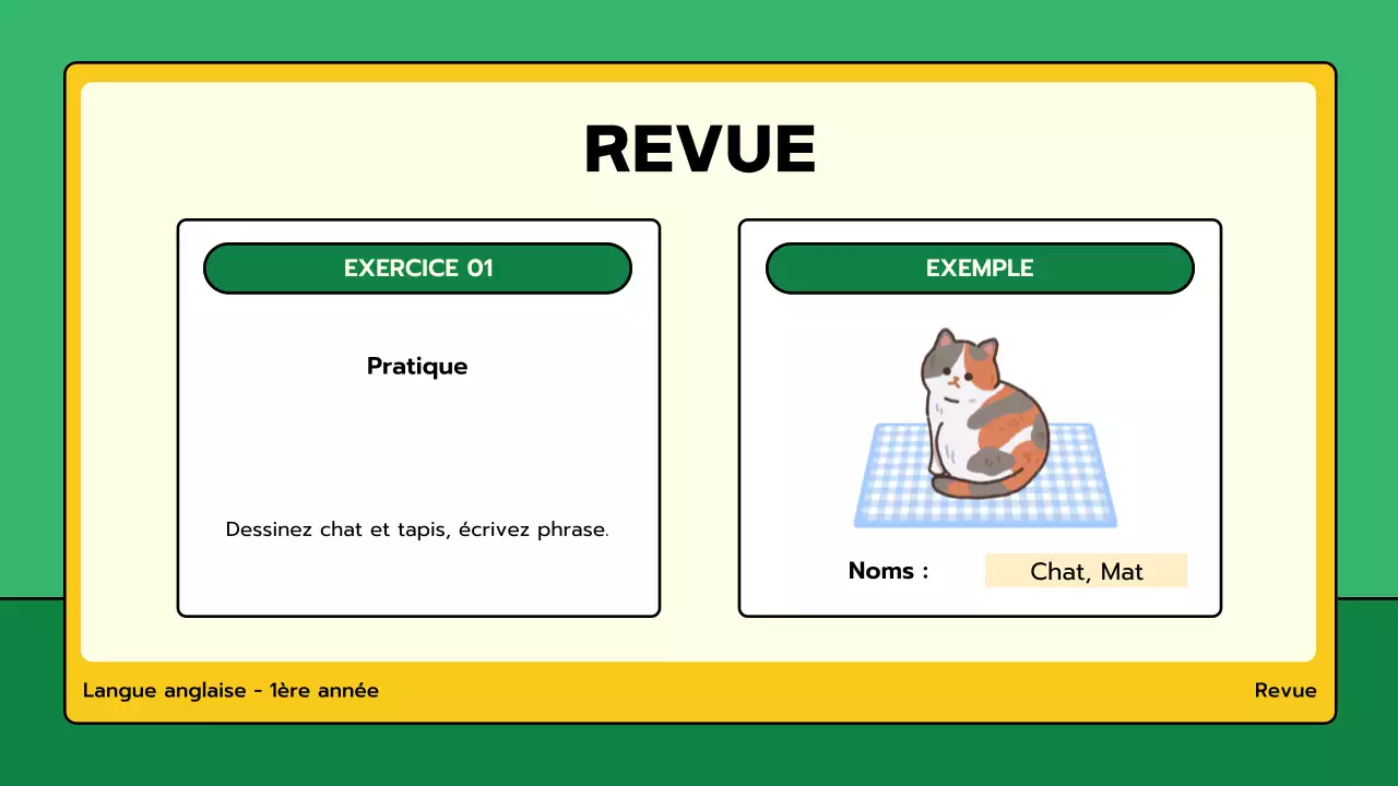 classe verte de grammaire minimale