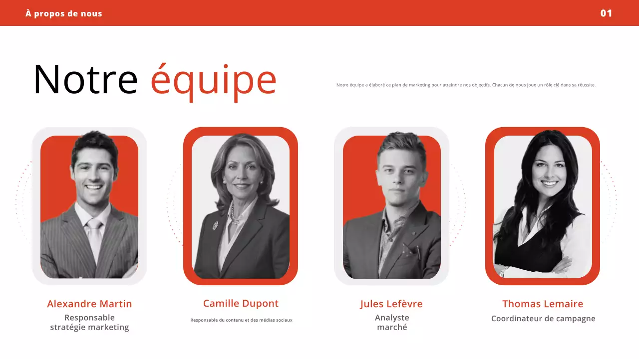 plan de marketing moderne rouge