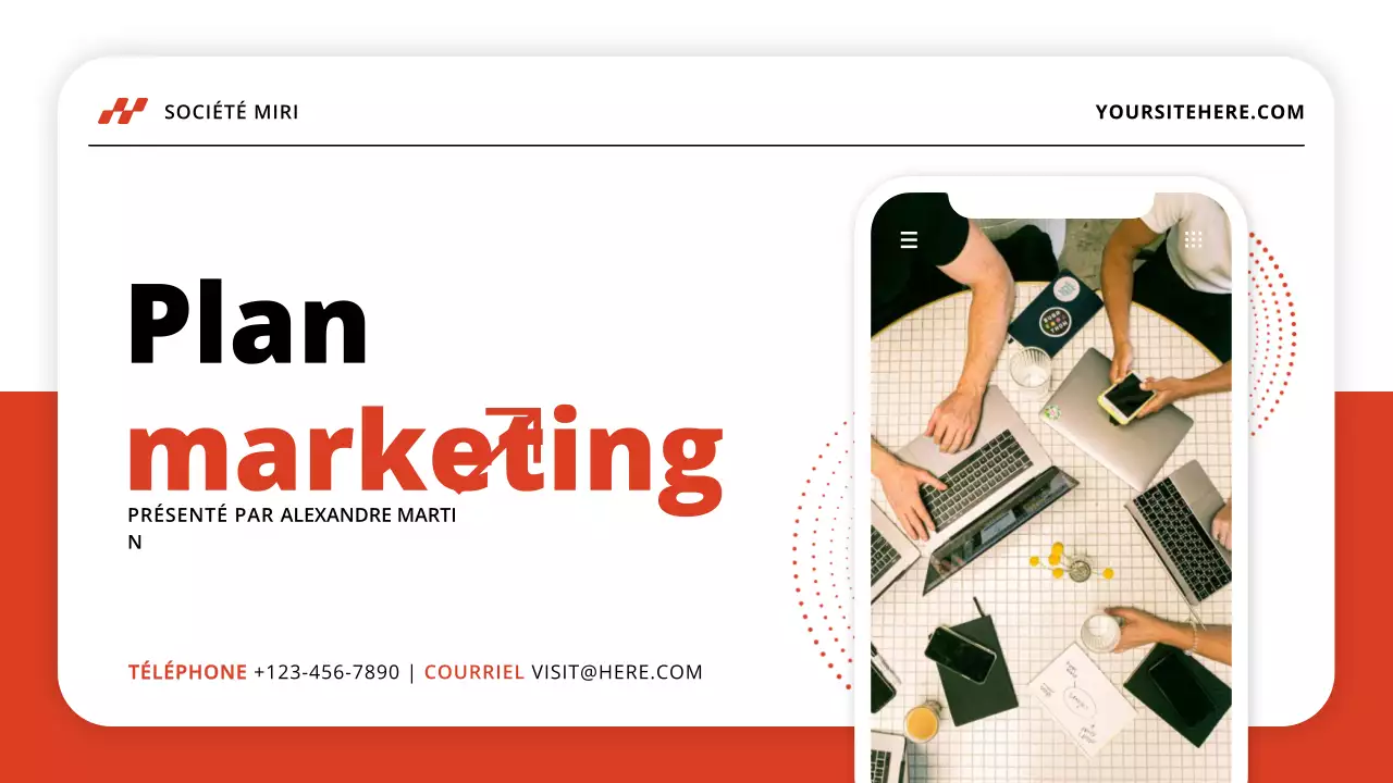 plan de marketing moderne rouge