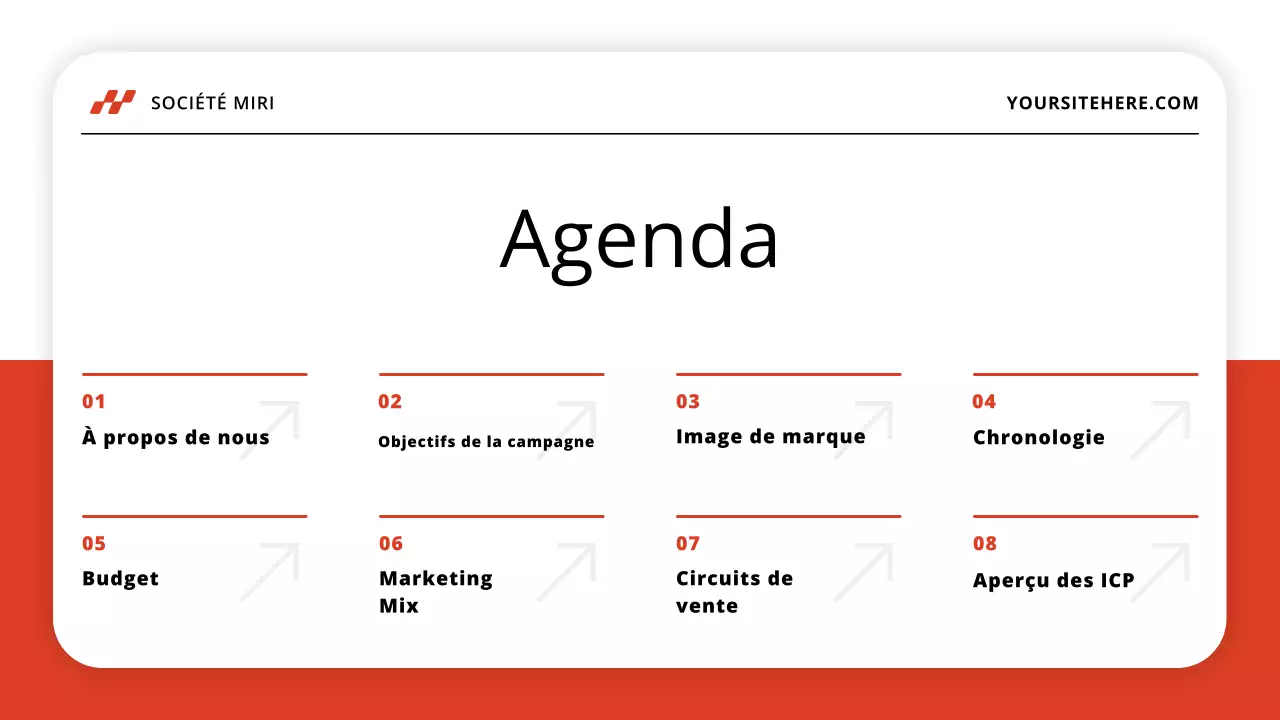 plan de marketing moderne rouge