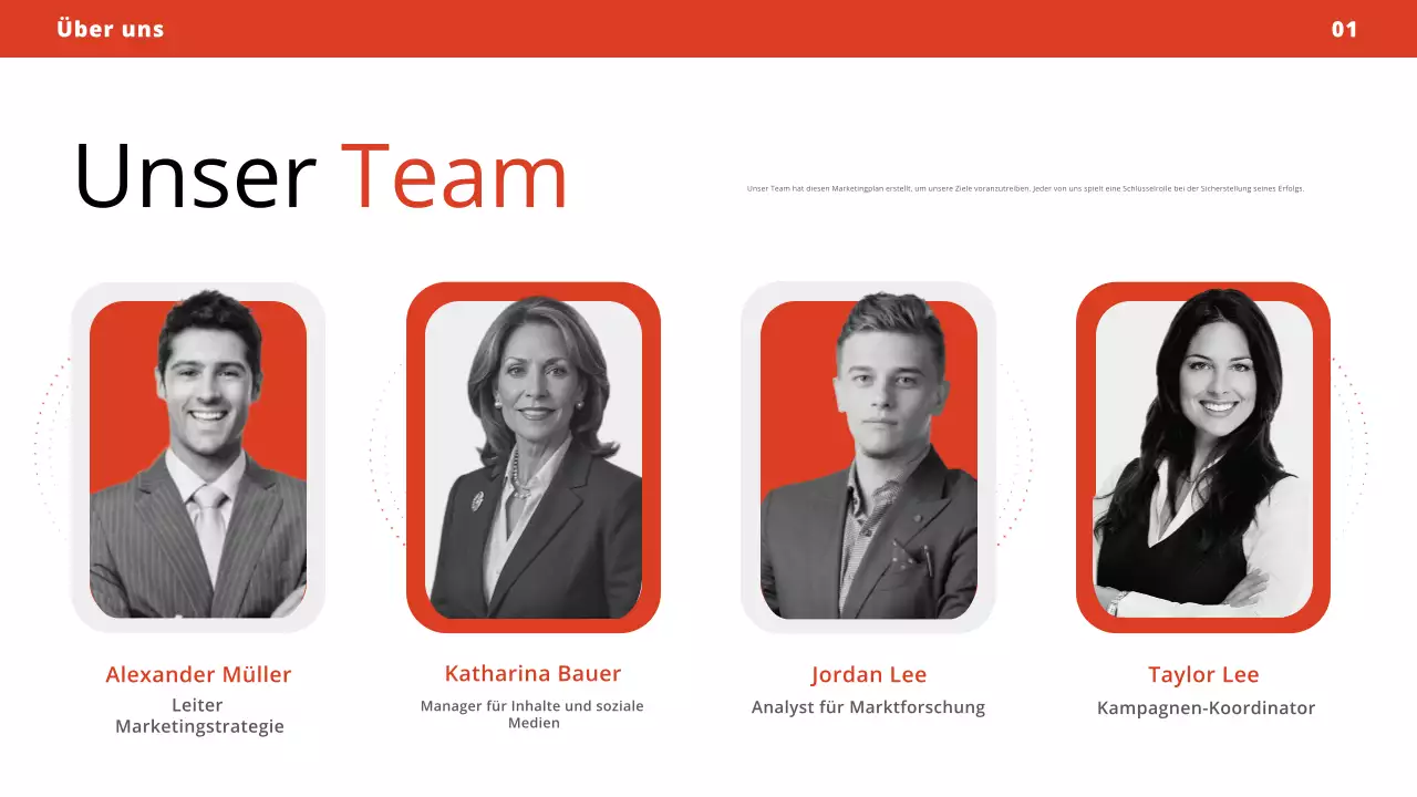 red modern marketing plan