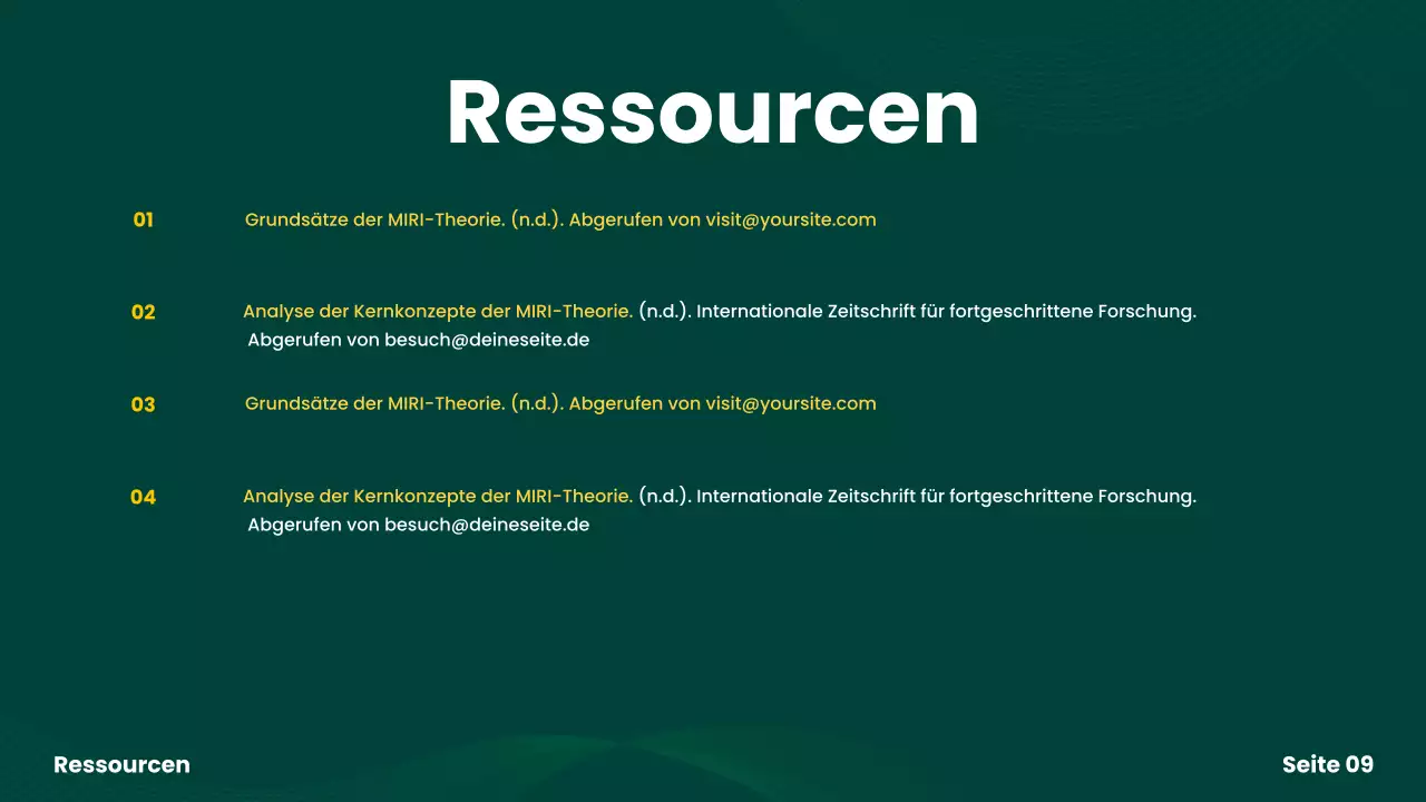 Präsentation des grünen modernen Gruppenprojekts