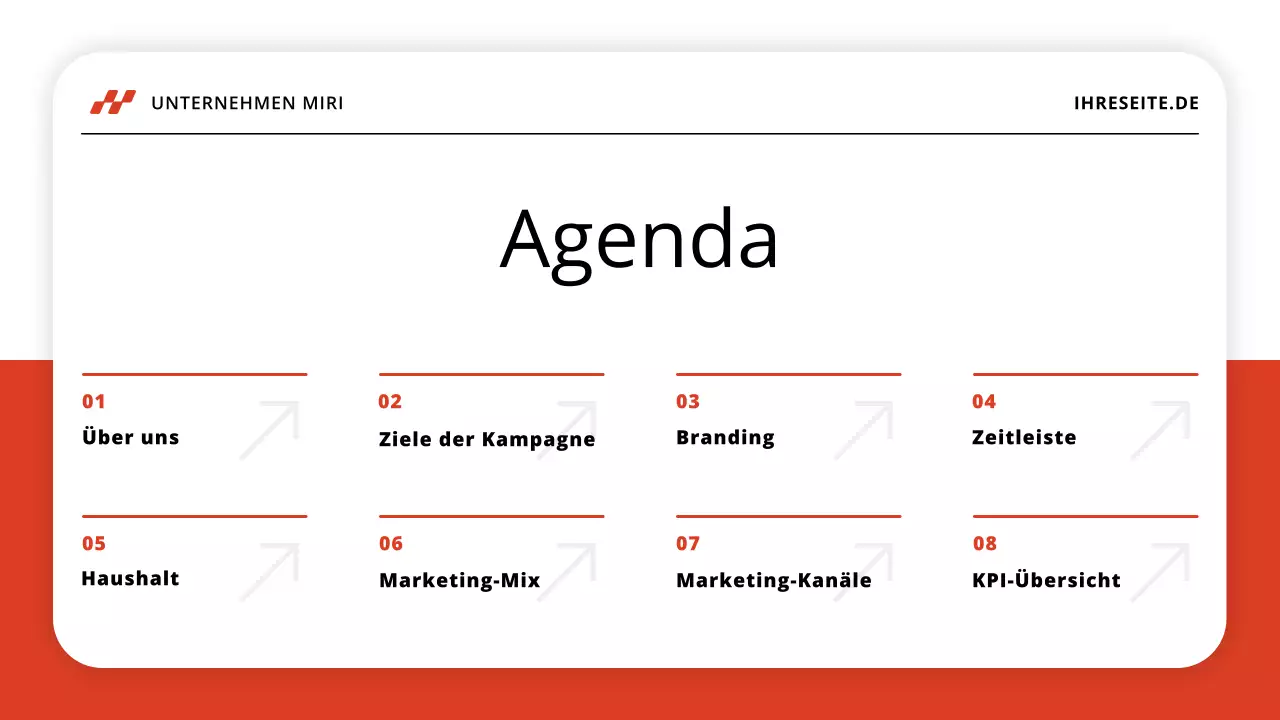 red modern marketing plan
