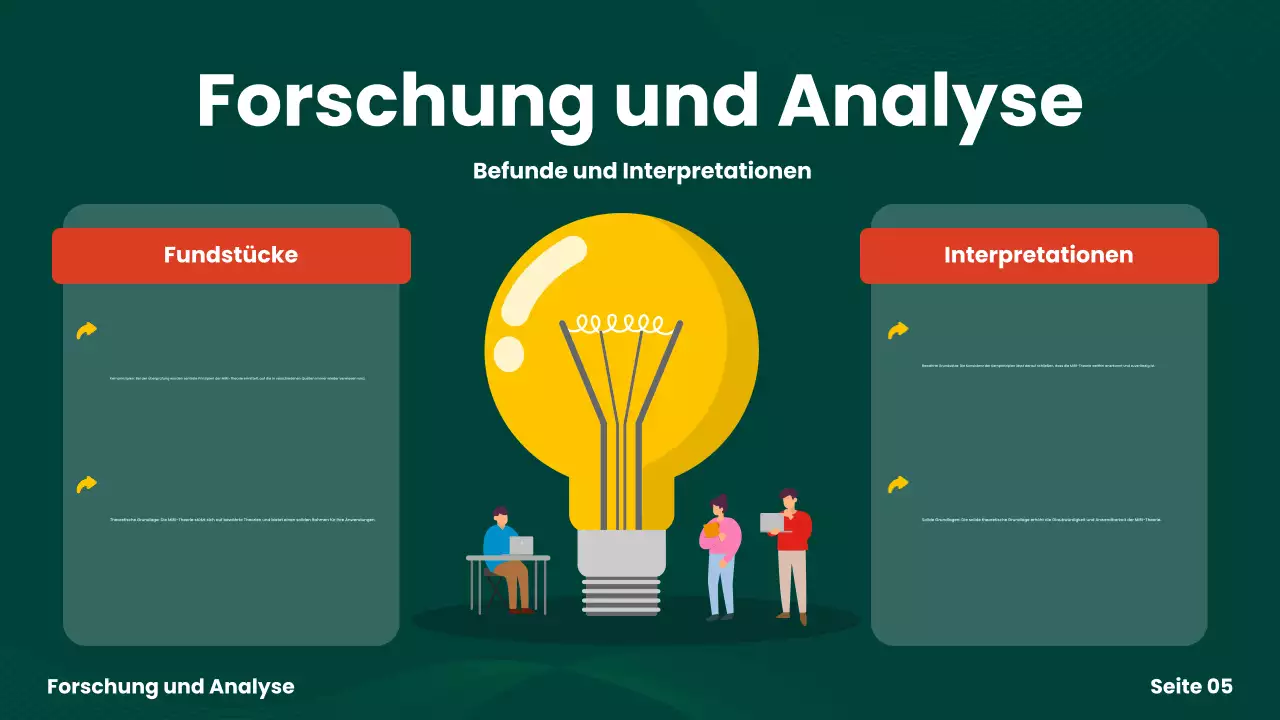 Präsentation des grünen modernen Gruppenprojekts