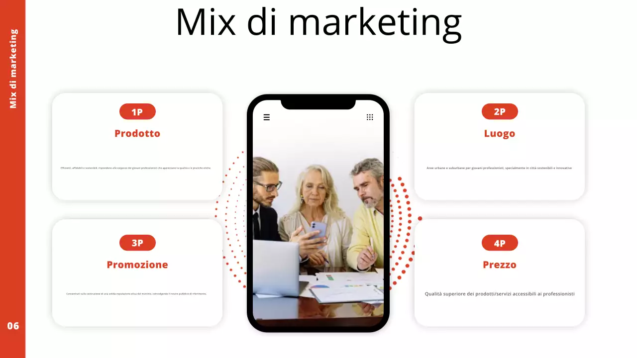 piano di marketing rosso moderno