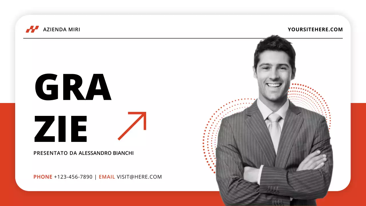 piano di marketing rosso moderno