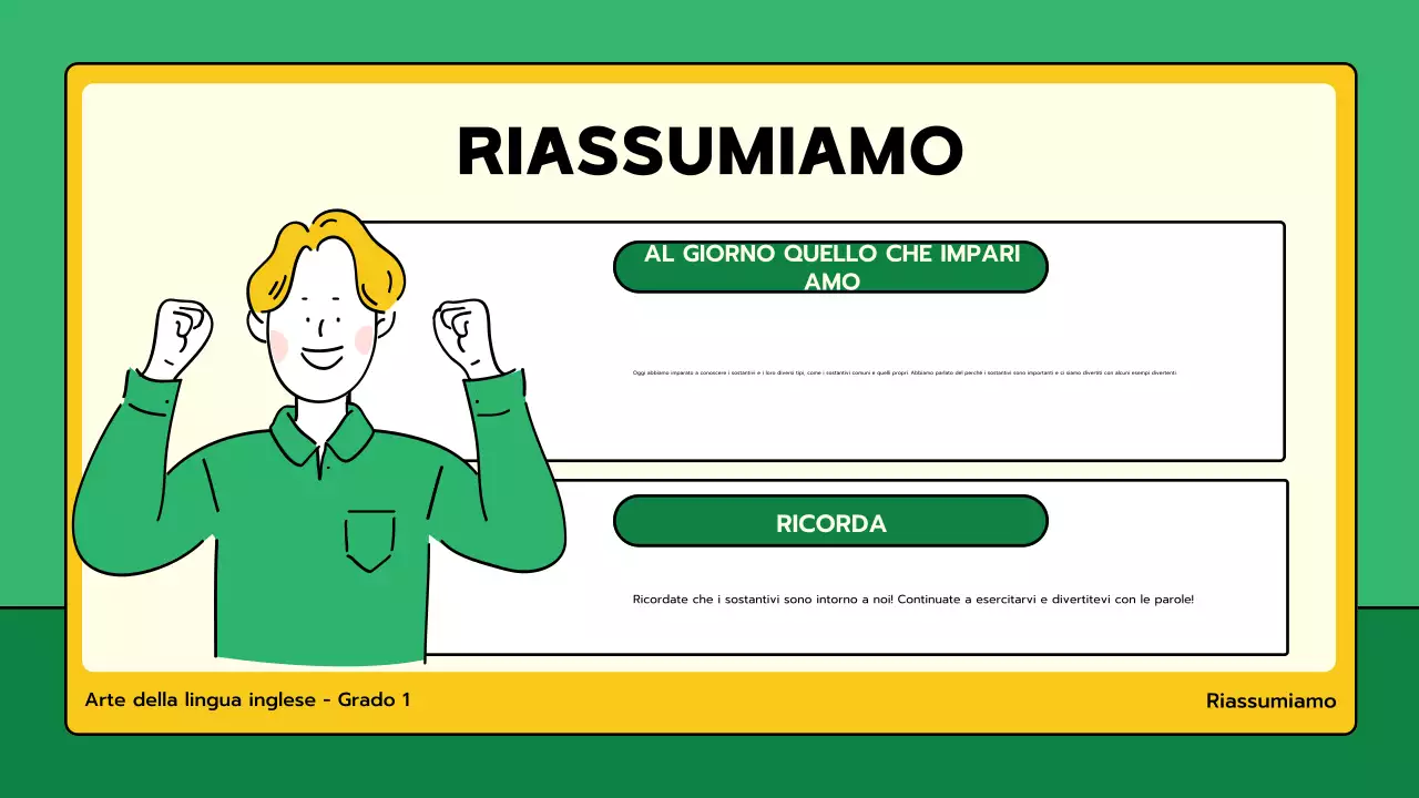 classe di grammatica verde minima