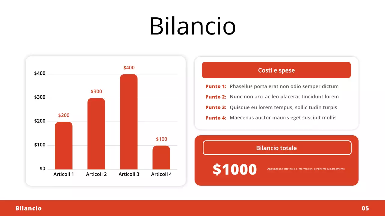 piano di marketing rosso moderno