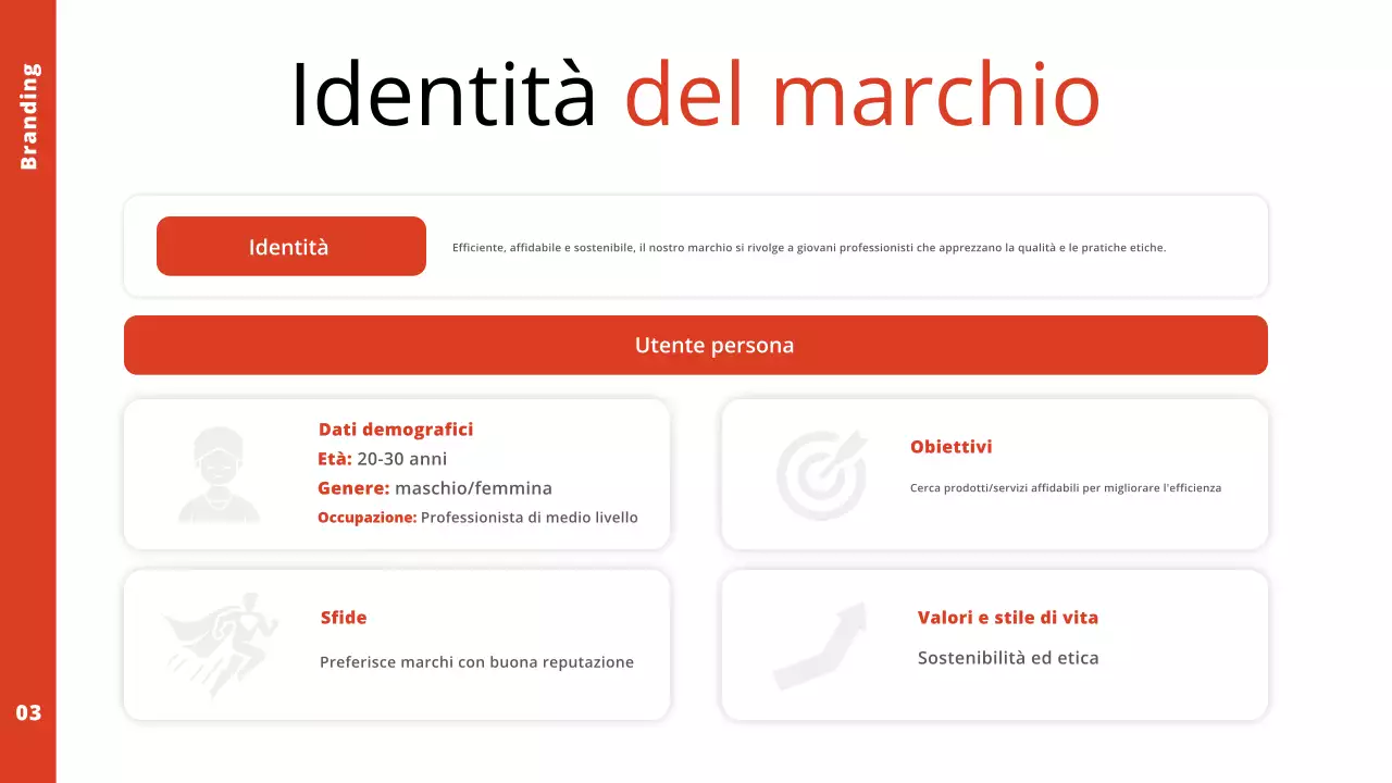 piano di marketing rosso moderno