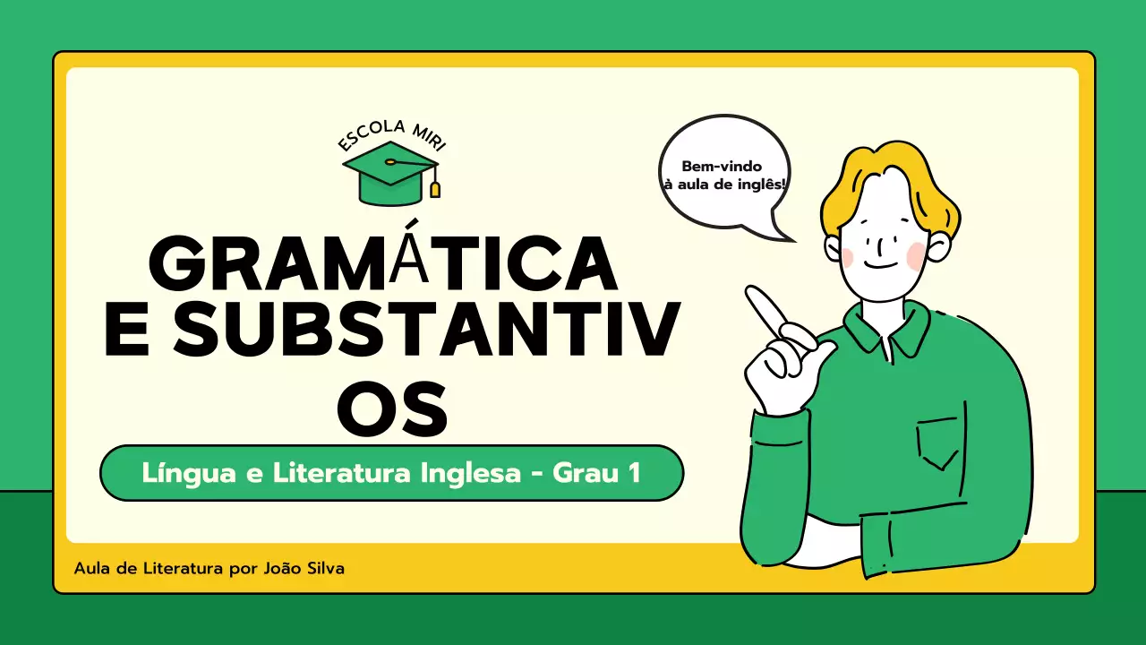 aula de gramática mínima verde