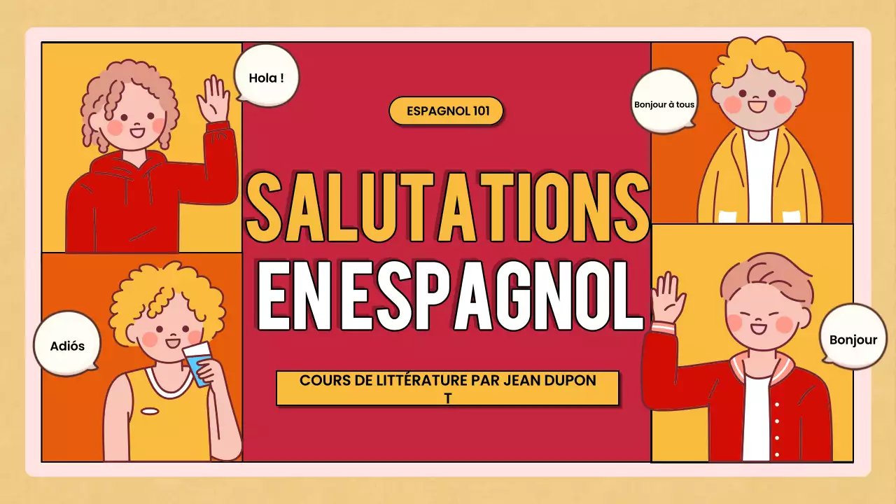 cours de langue rétro rouge