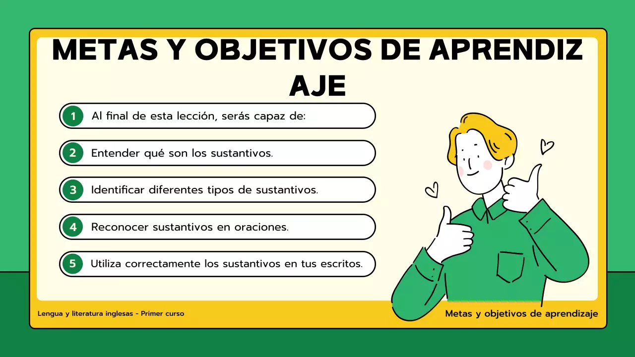 clase de gramática mínima verde