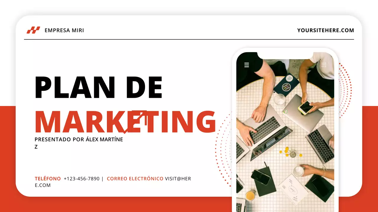 plan de marketing red modern