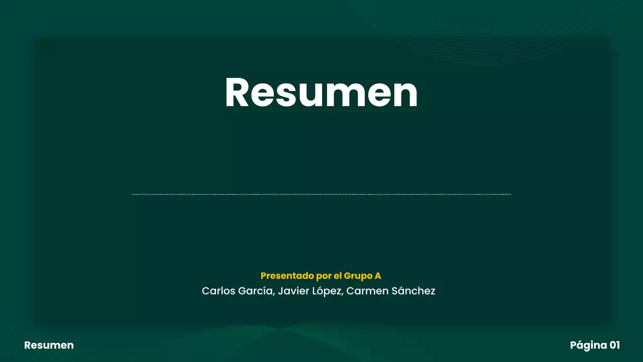 presentación del proyecto de grupo green modern