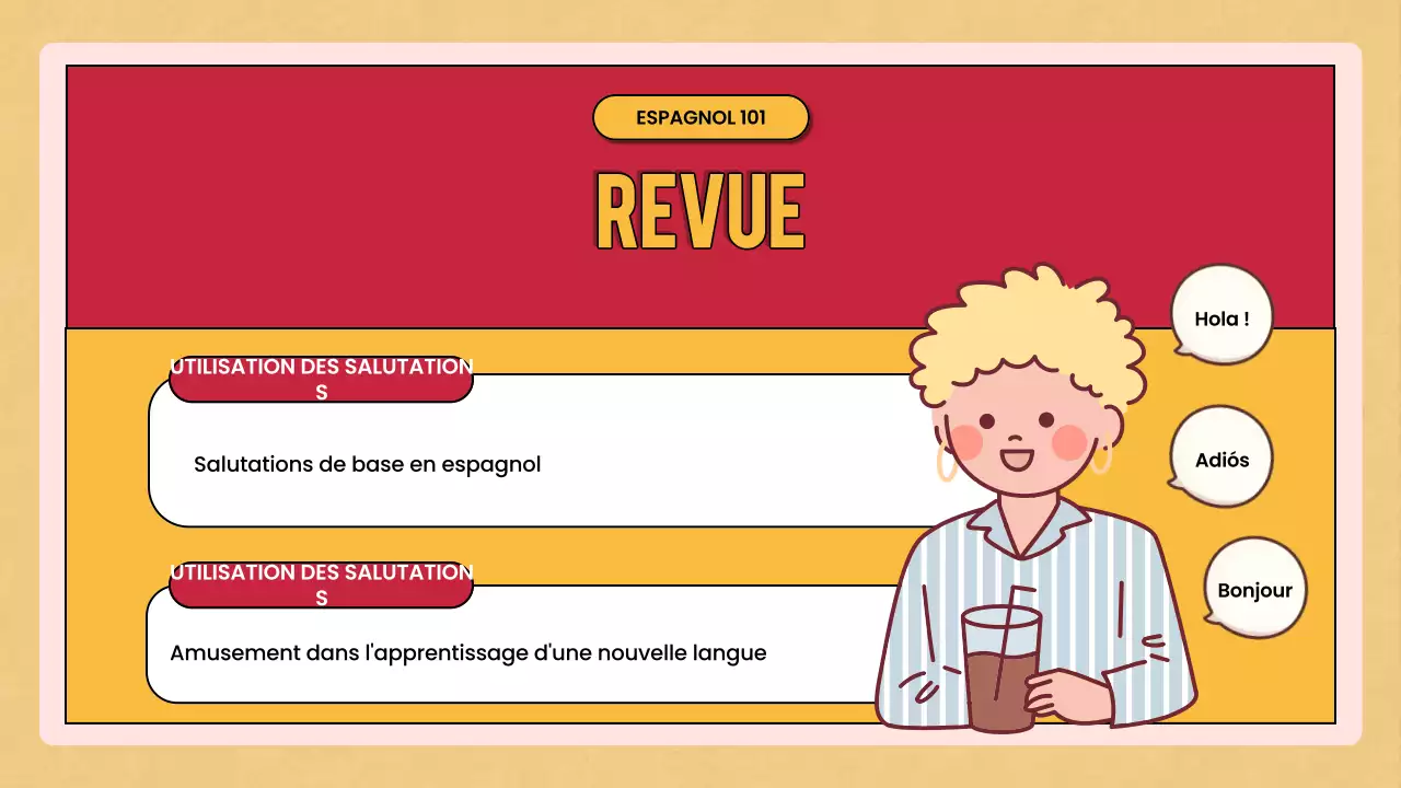 cours de langue rétro rouge