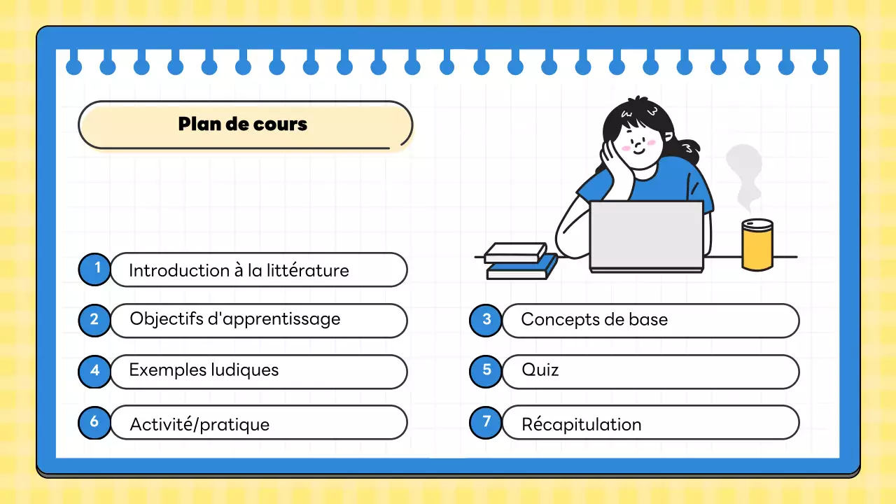Classe de littérature minimale jaune