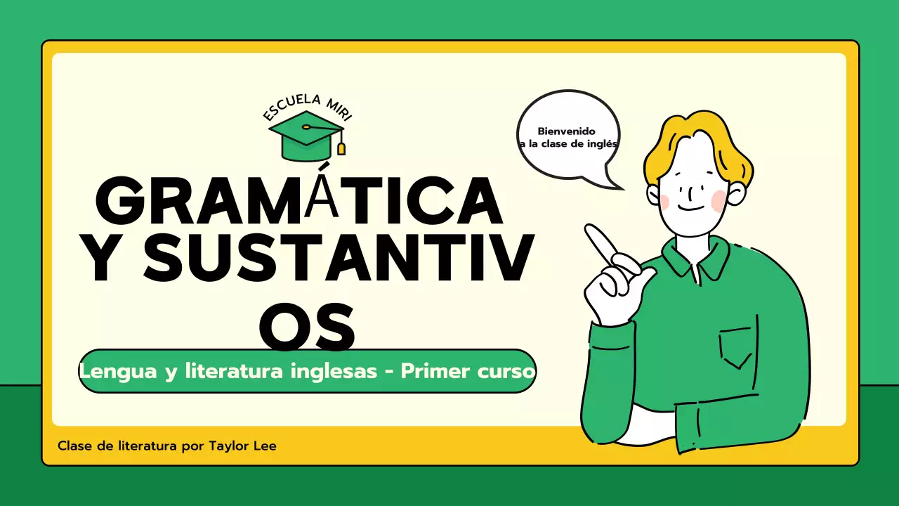 clase de gramática mínima verde