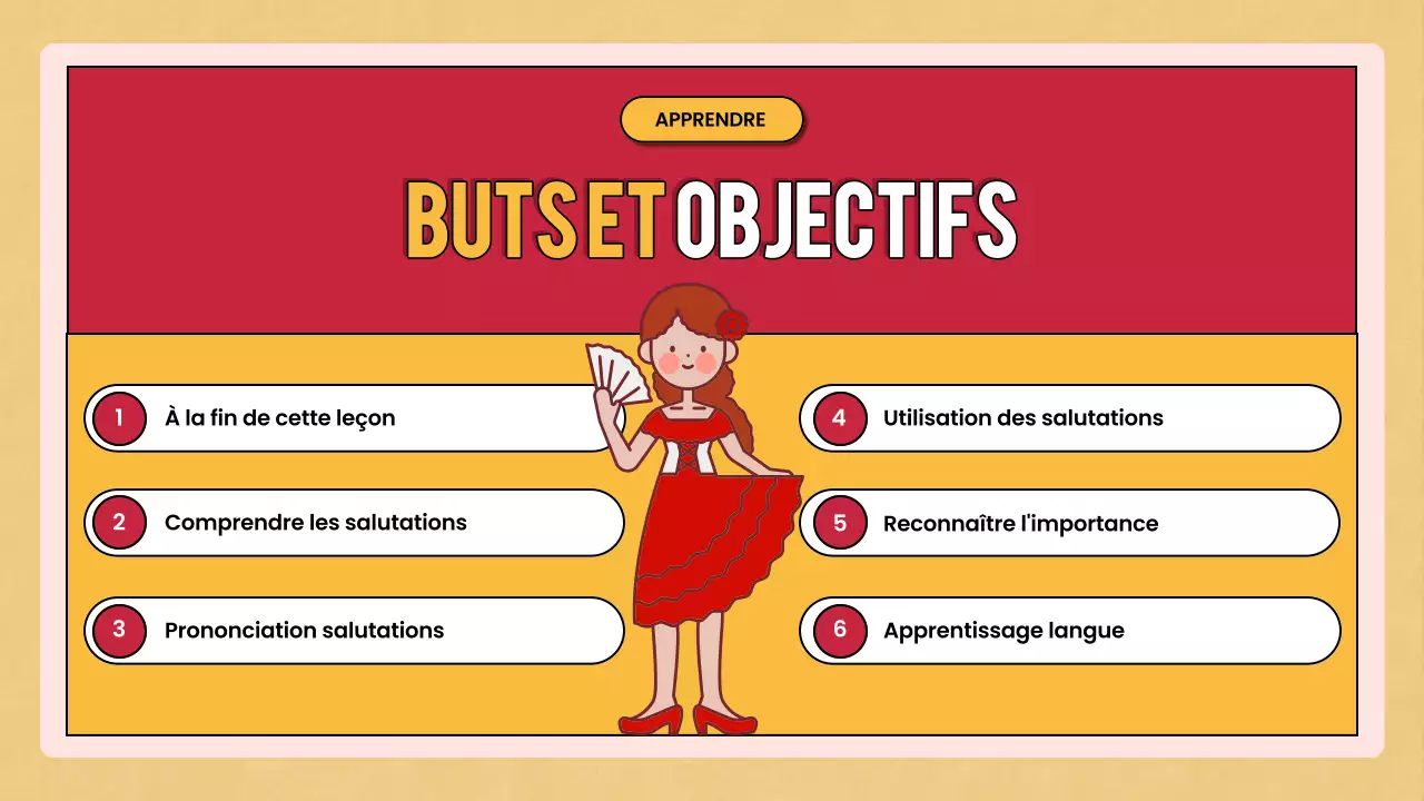 cours de langue rétro rouge