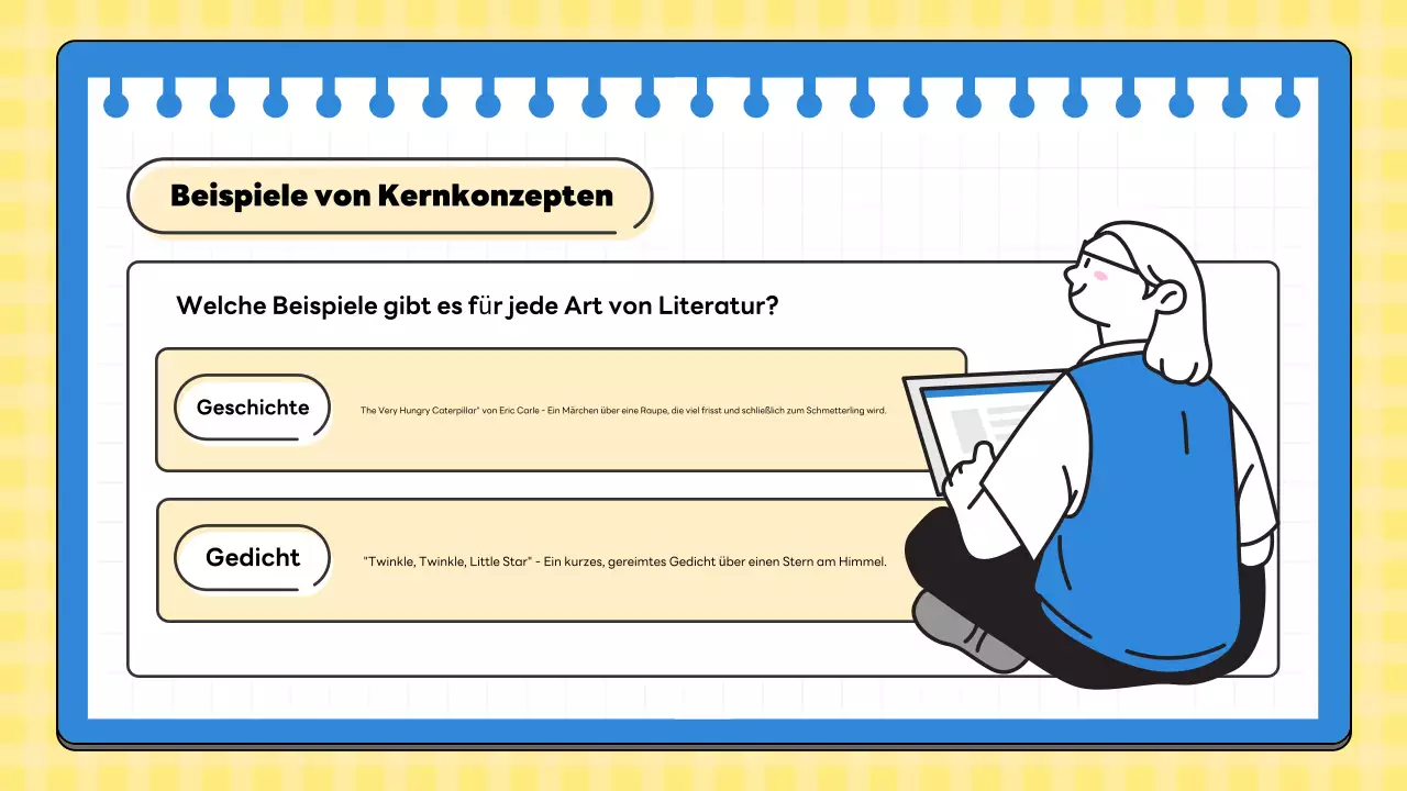 gelbe minimale Literaturklasse