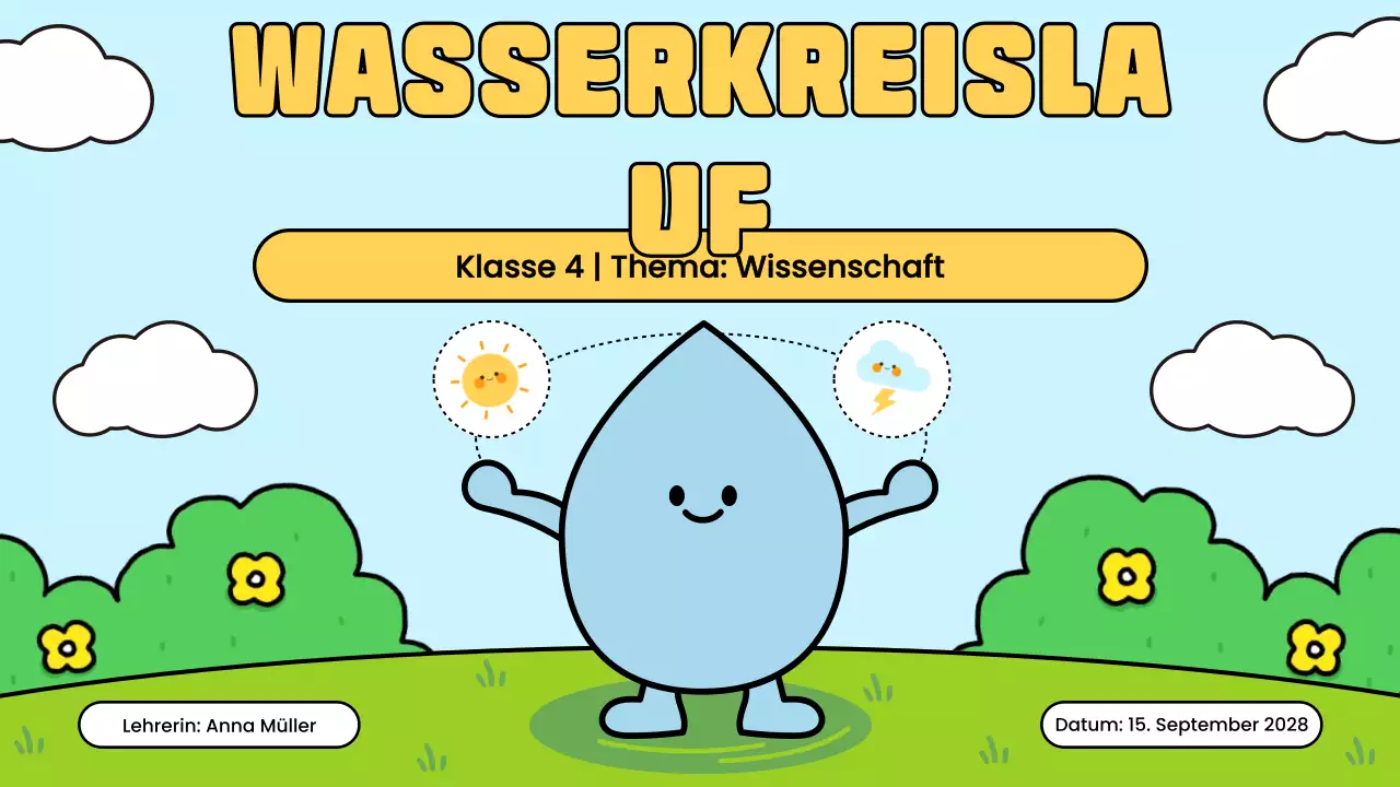 blue simple science class