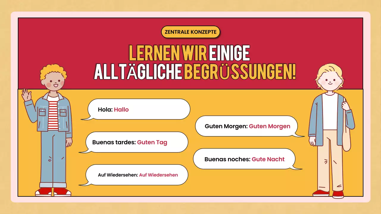 roter Retro-Sprachkurs