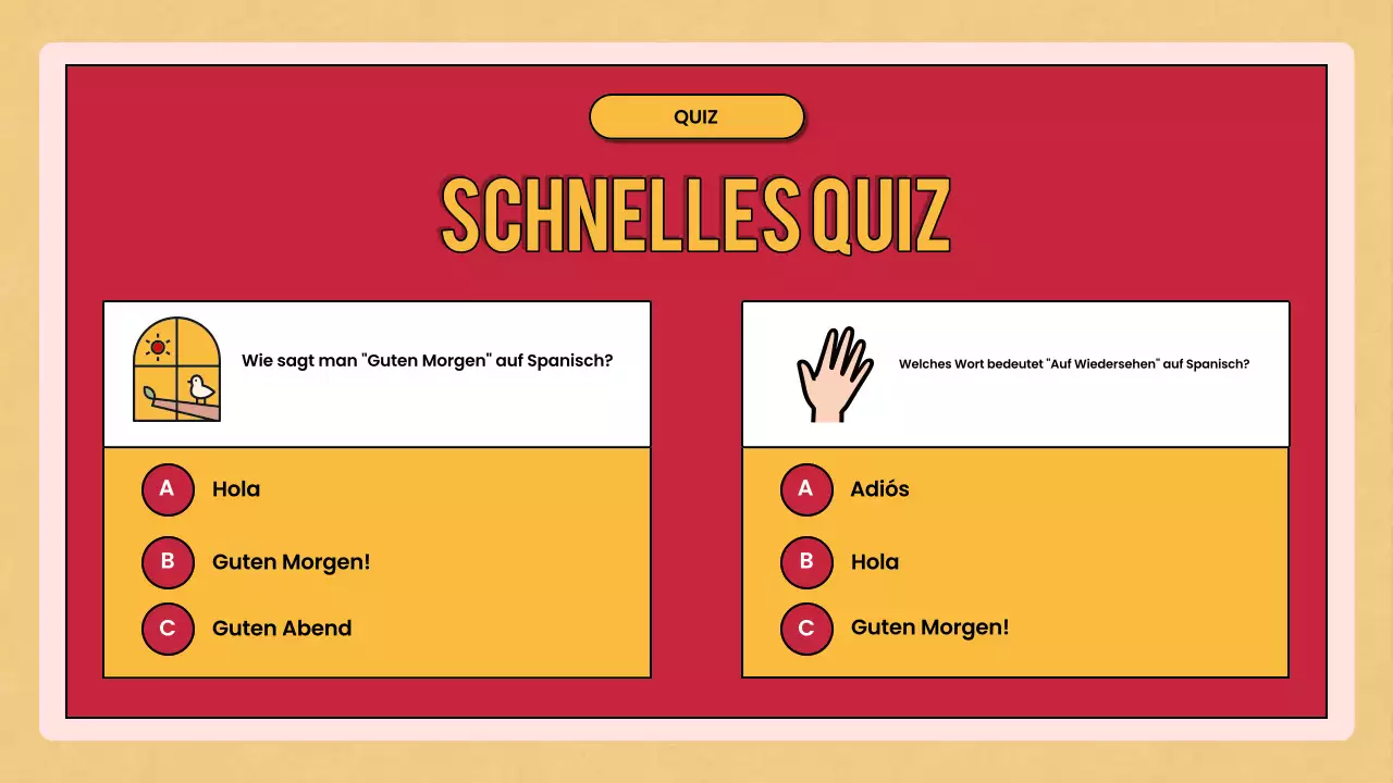 roter Retro-Sprachkurs