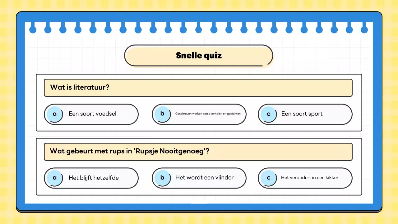 gele minimale literatuurles