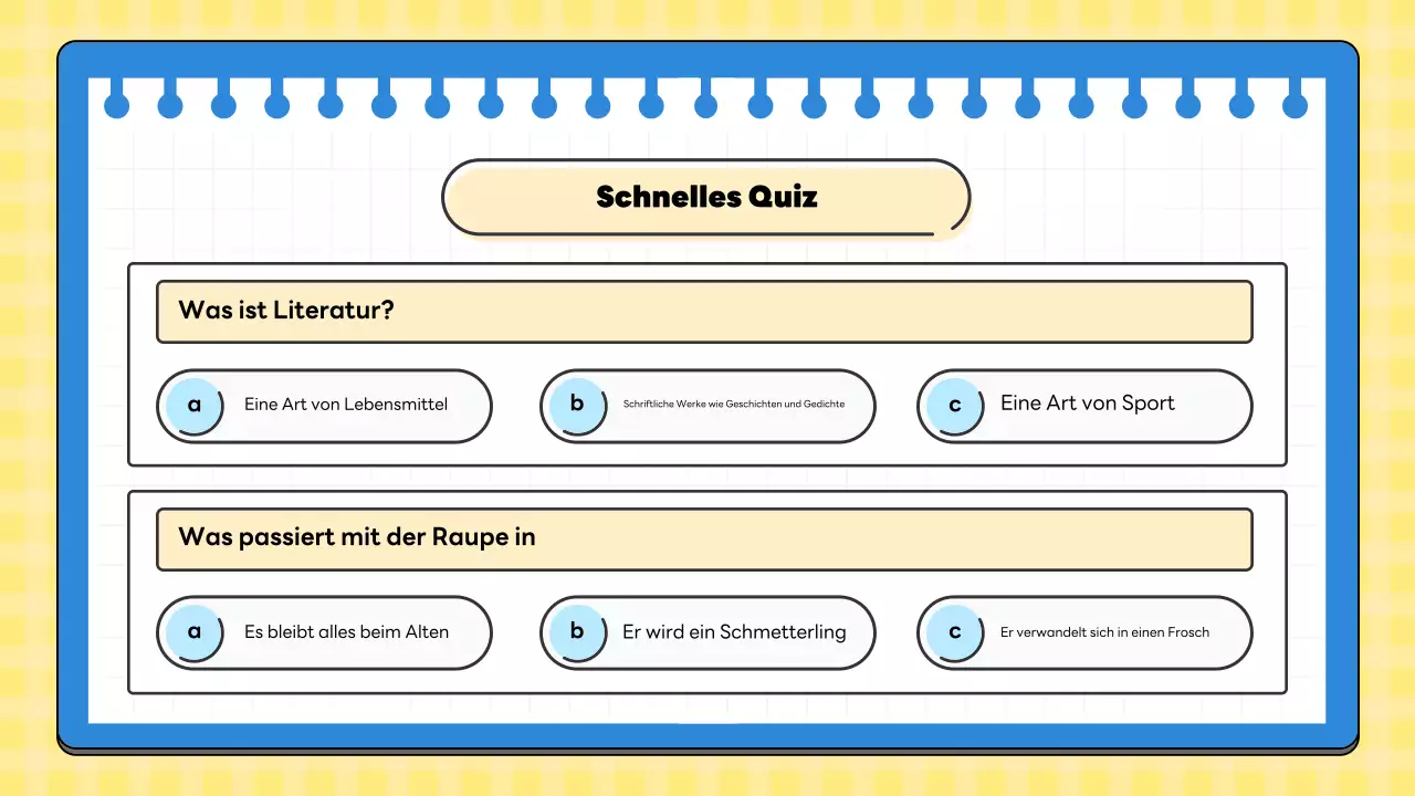 gelbe minimale Literaturklasse