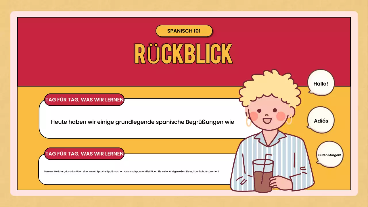 roter Retro-Sprachkurs