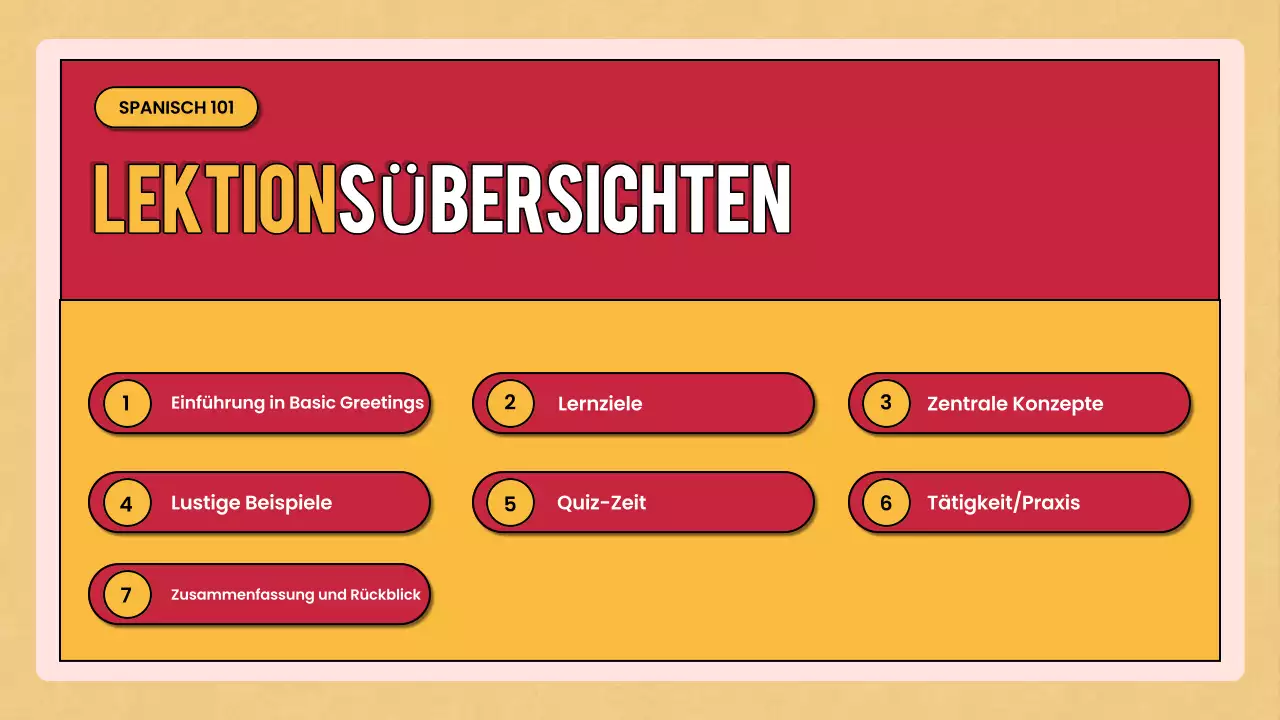 roter Retro-Sprachkurs