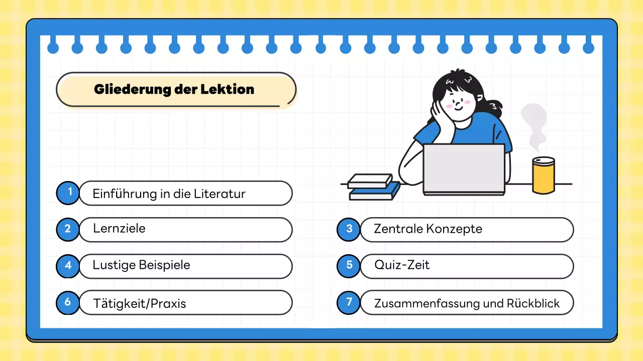 gelbe minimale Literaturklasse