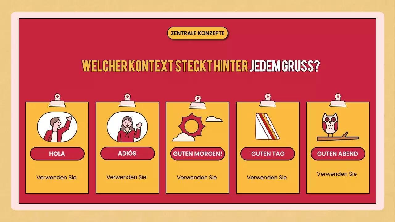 roter Retro-Sprachkurs