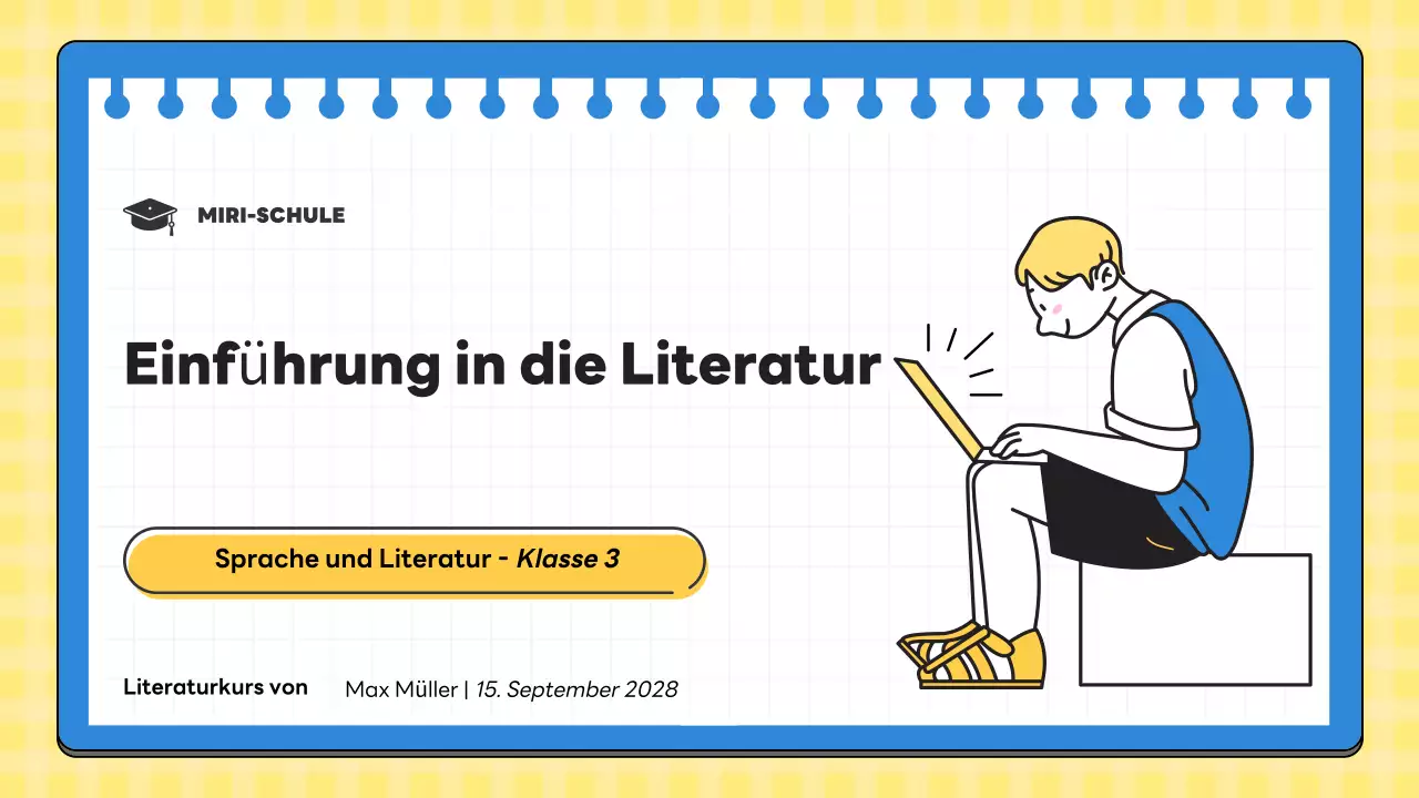 gelbe minimale Literaturklasse