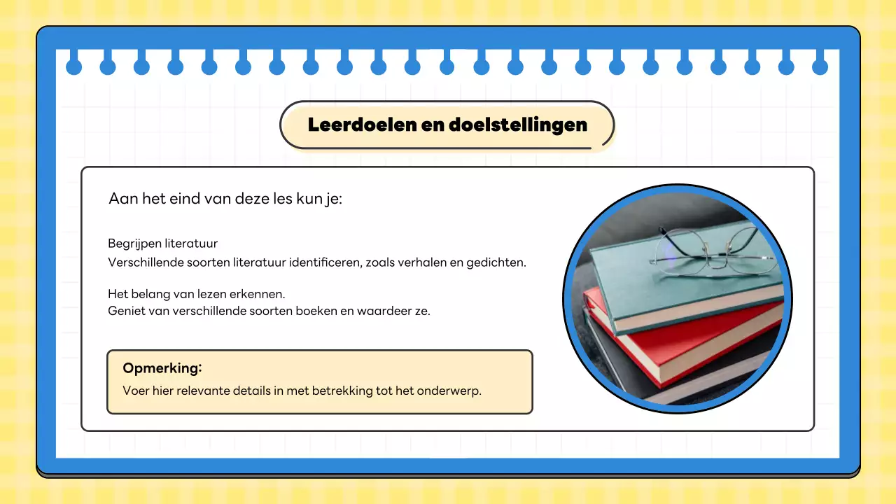 gele minimale literatuurles