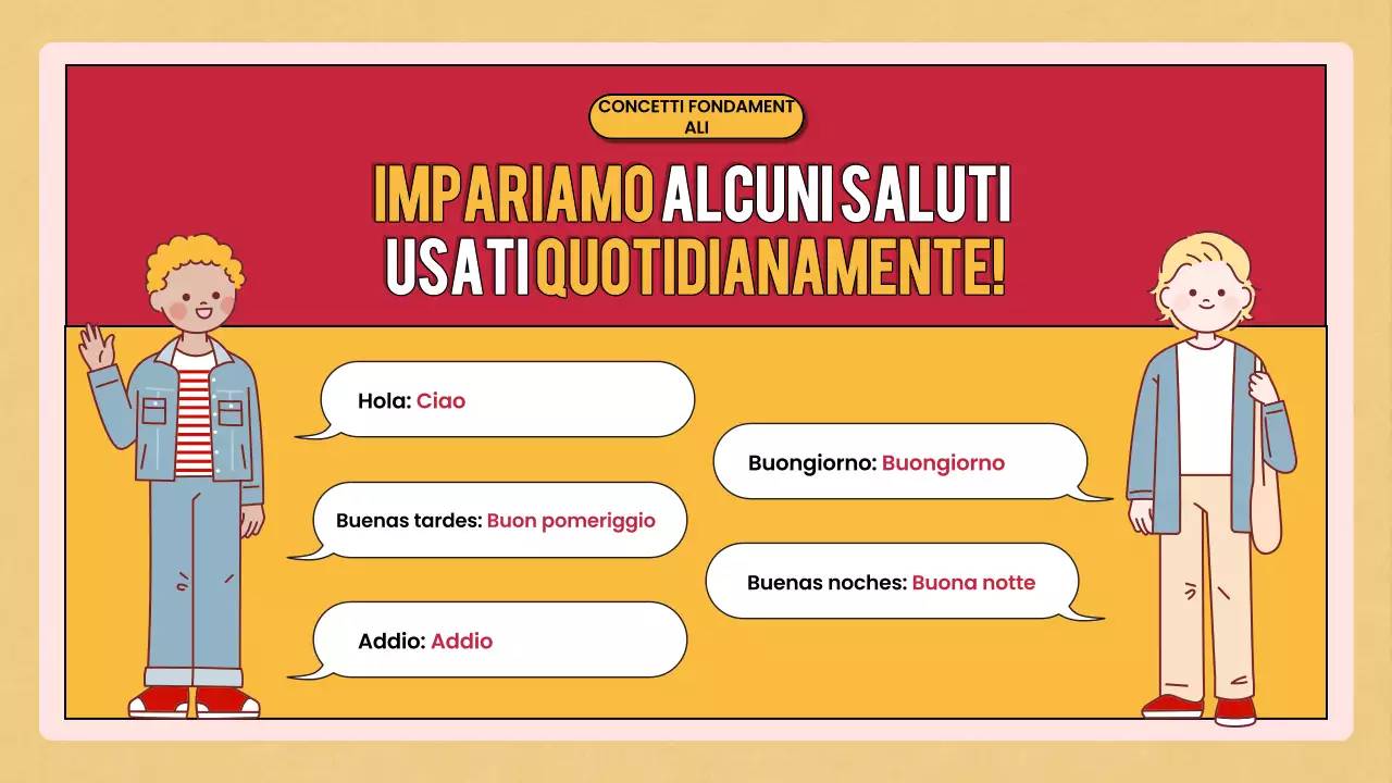 corso di lingua retrò rosso