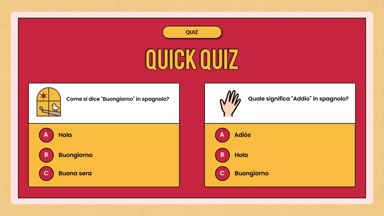 corso di lingua retrò rosso