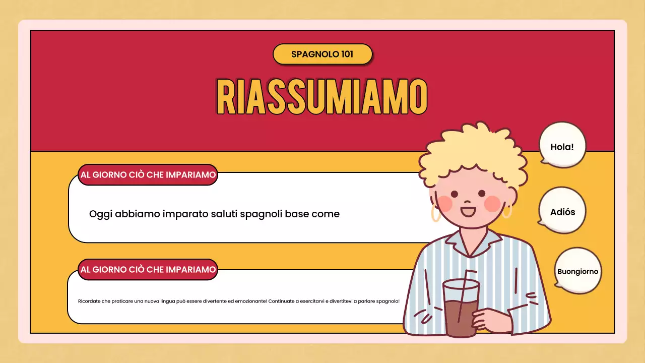 corso di lingua retrò rosso