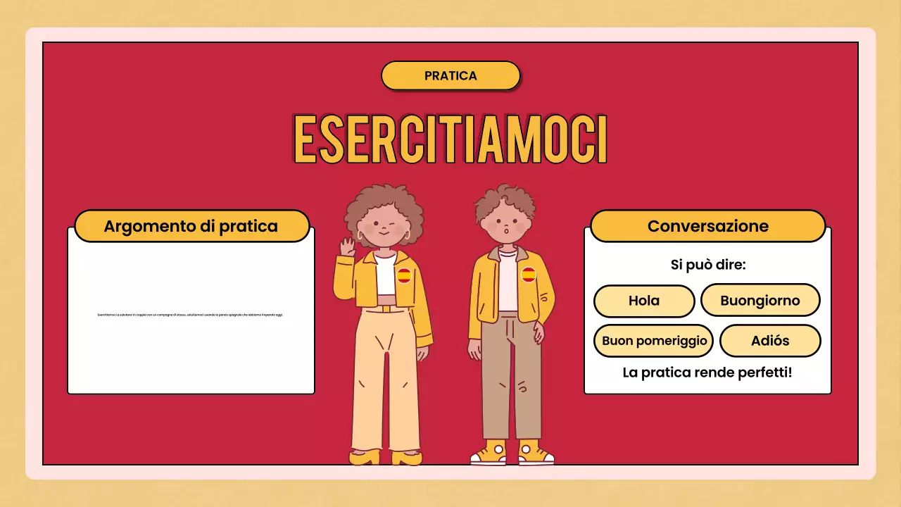 corso di lingua retrò rosso