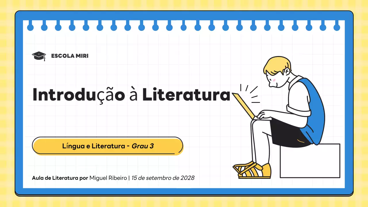 aula de literatura mínima amarela