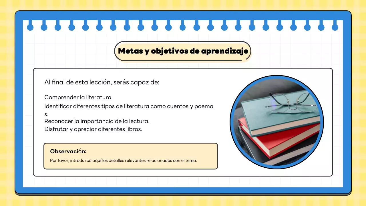 clase de literatura mínima amarilla